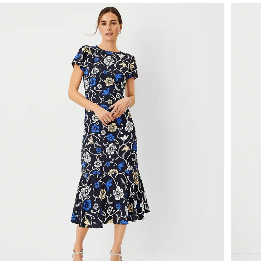 NWT Ann Taylor floral ruffle dress